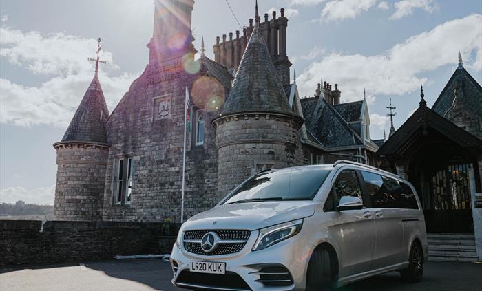 Celticos Touring vehicle at Chateau Rhianfa